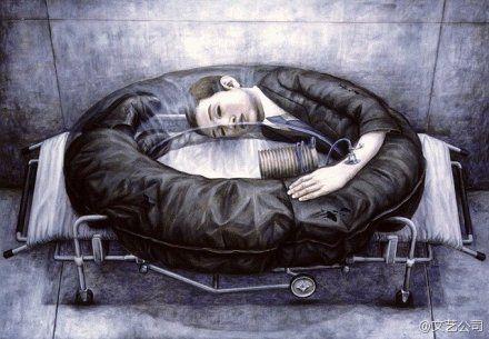 早逝的日本超写实忧郁派画家石田彻也,在2005年死于火车平交道事故