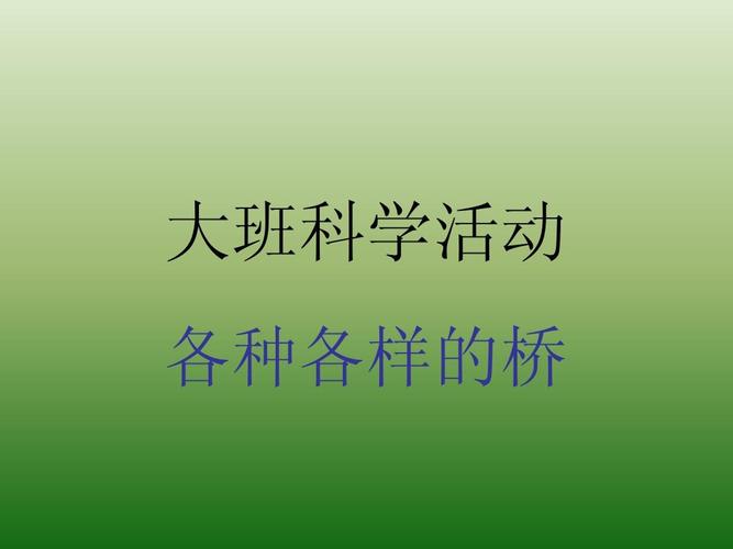 大班上科学:各种各样的桥ppt