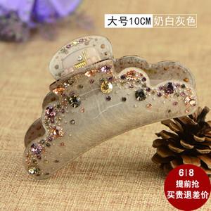 韩国盘发夹子水钻亚克力大抓夹大号发卡子头饰品成人女士抓卡发饰