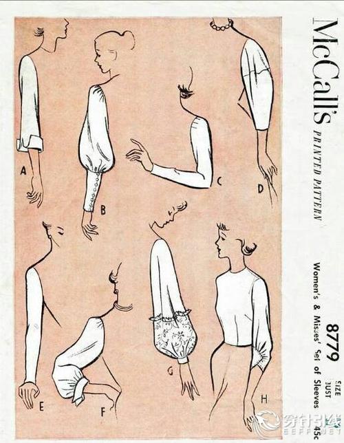 女装各种袖型领型款式图