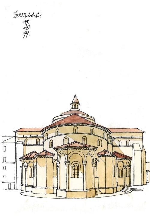 国外大师建筑手绘 素描 速写 绘画 (573)