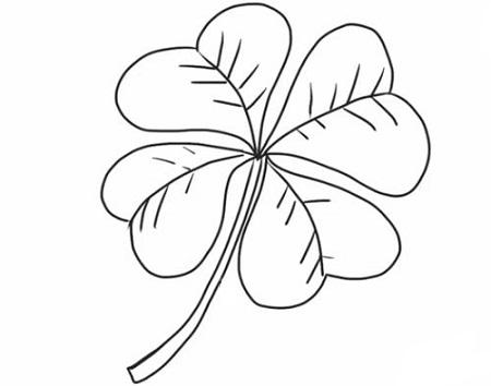 四叶草简笔画怎么画
