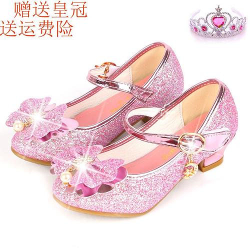清仓特价女童高跟鞋公主鞋儿童单鞋春秋学生表演皮鞋小女孩水晶鞋1165