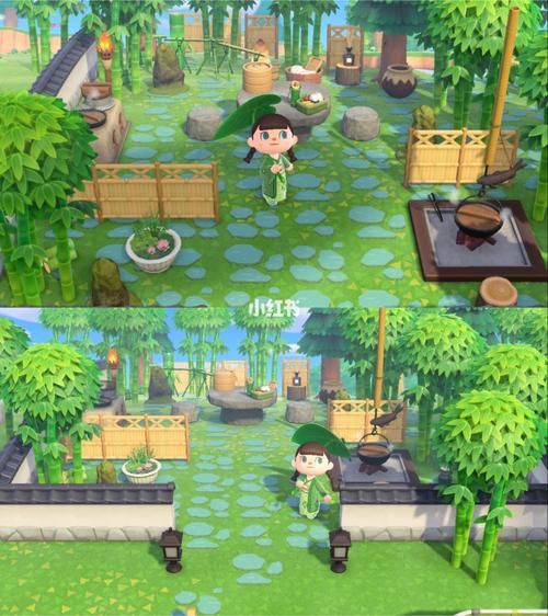 动森 小竹林庭院半成品_动森_庭院_竹子岛_动物森友会