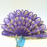 孔雀立体贺卡3d手工儿童创意定制生日节日礼品卡片剪纸动物批发