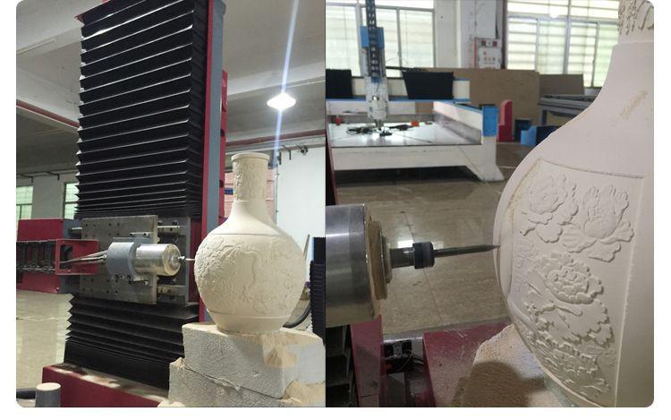 厂家供应陶瓷模石膏模雕刻机圆雕机工艺陶瓷模型立式圆柱雕刻机