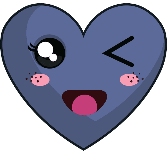 可爱卡通心 kawaii cartoon heart