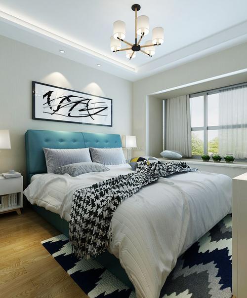 现代家居卧室石膏板吊顶图片2021_装信通网效果图