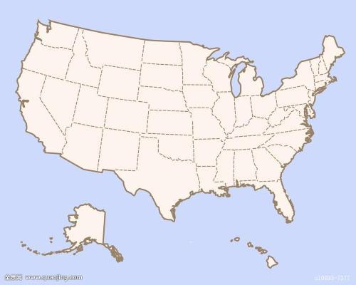 美国地图轮廓简笔画西