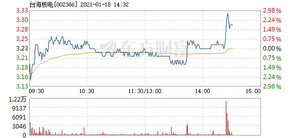 台海核电1月18日快速上涨
