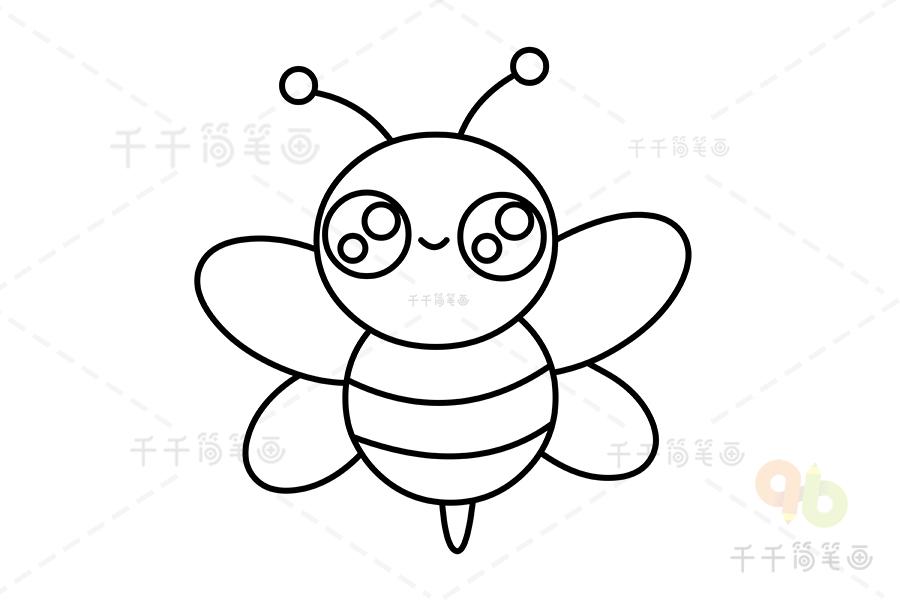 教你画小蜜蜂简笔画