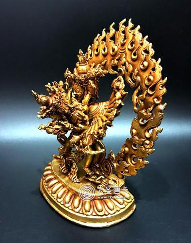 时轮金刚鎏金14cm