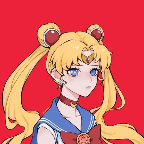 水冰月地场卫_情侣头像_插画_美少女战士_头像_情头_素材_头像