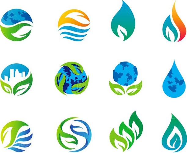 com 时尚环保主题logo设计矢量素材 16sucai.