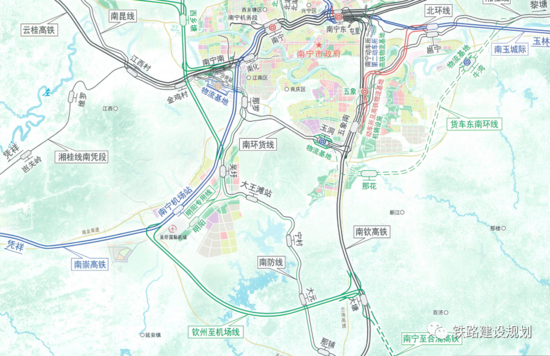 南宁大塘至吴圩机场铁路前期工作启动,北钦防三市可直达机场