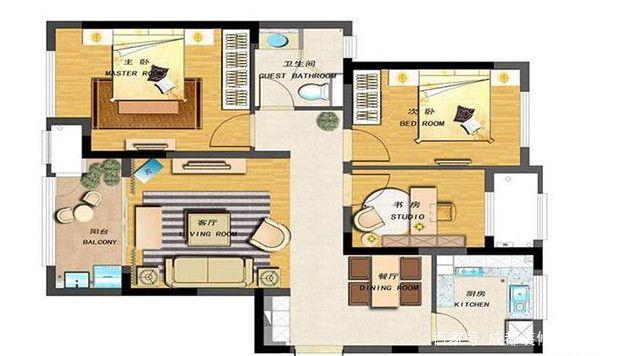 90平米三室一厅小吗