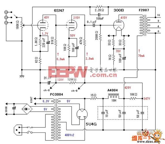 6sn7300b单端电路图