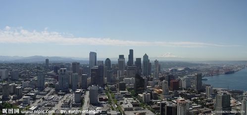 西雅图 俯瞰 城市美景摄影图_美国大地   大城市; 西雅图 俯瞰 城市