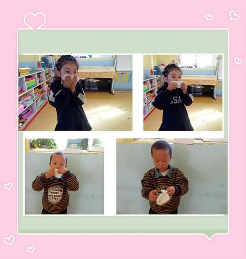 童乐幼儿园中二班生活活动我会擦嘴巴