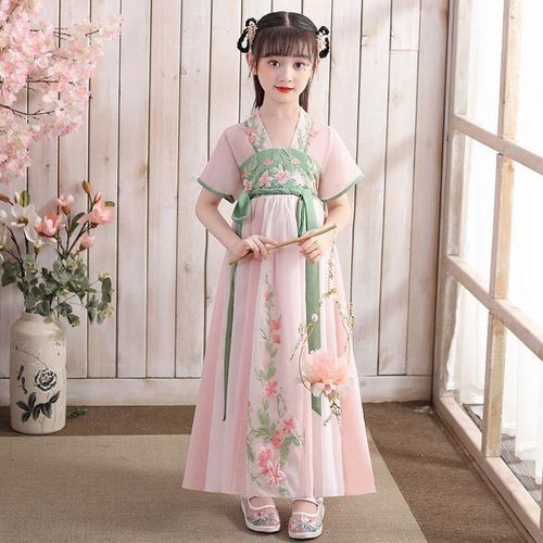 汉服女童超仙夏仙女裙中国风小学生仙女裙古风裙子古装衣服女儿童