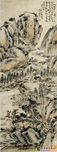 张大千 仿石涛山水 西泠印社2017秋拍