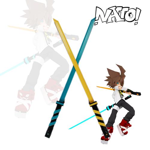 【natto】凹凸世界 安迷修cos道具 双刀武器冷热流