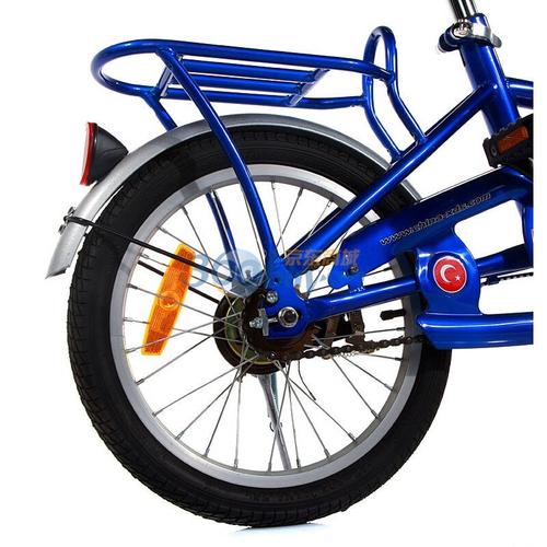 英骑008单速折叠自行车 都市休闲自行车 16寸 兰色