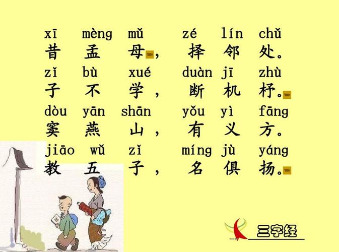 一年级语文小学生经典诵读必背传统篇目三字经带拼音