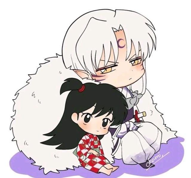 q版的杀生丸与阿玲,其实感觉更可爱,非常想看到他们的甜蜜时光