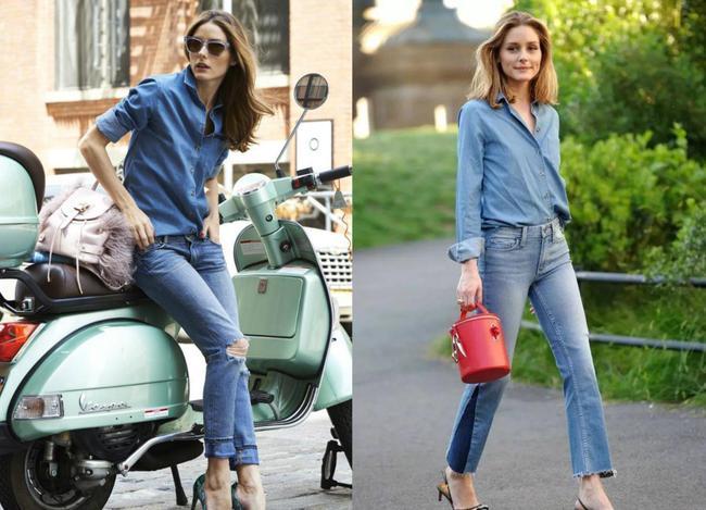 跟着名媛oliviapalermo穿牛仔裤让你美得一年四季都不重样