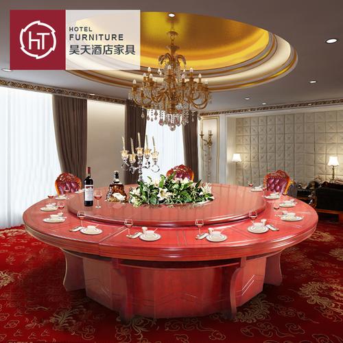 [昊天电动餐桌] 人桌子电动大圆桌电动餐桌 20 人 15 酒店餐桌饭店大