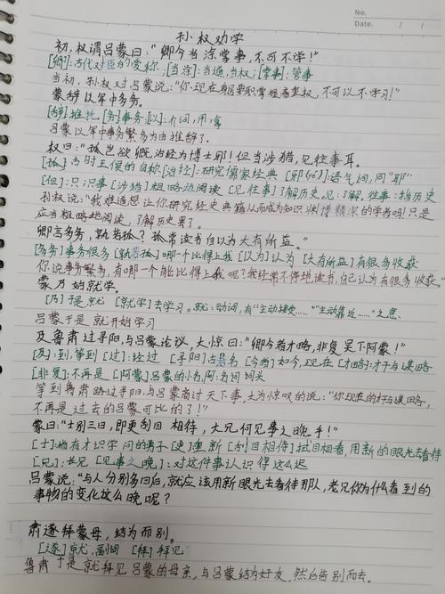 林浩圳《孙权劝学》翻译作业