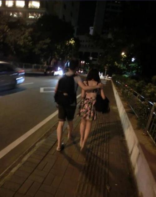 求一个头像 一个男生和一个女生过马路的 场景是夜晚