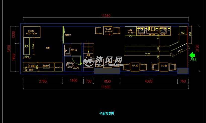 水吧cad施工图
