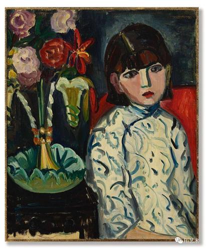 关紫兰《少女》76.5×63cm 油画画布 1930年代