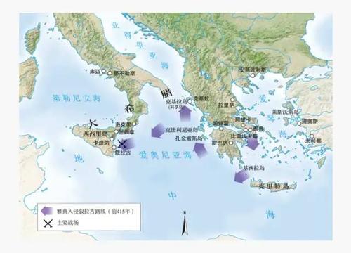 注:雅典对斯巴达的海战,此次战争造成了随后几年的政治动荡.