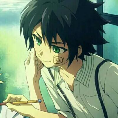 终结的炽天使# #百夜优一郎# 明明是一张图却非要分开弄情侣头像