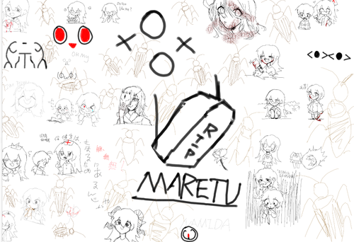 茶绘瞎几把画画 画的是maretu土哥的曲.
