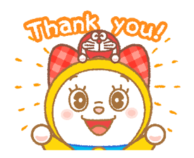 哆啦a梦 & 哆啦美贴纸 - 新的表情符号, gif, 贴纸免费123emoji.com