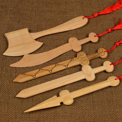 桃木雕刻七星桃木剑原色小剑化不利家居客厅工艺礼品装饰摆件挂件