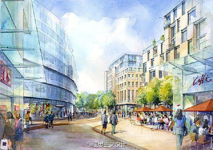 超赞的建筑水彩效果图 john walson