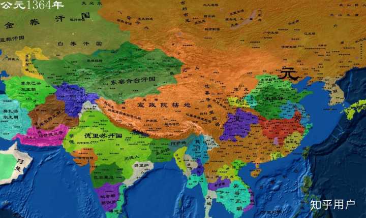 朱元璋灭汉并开始朝南方扩张,北方则开始军阀混战