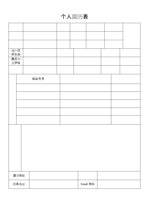 最新个人简历表格(通用版).docx 6页