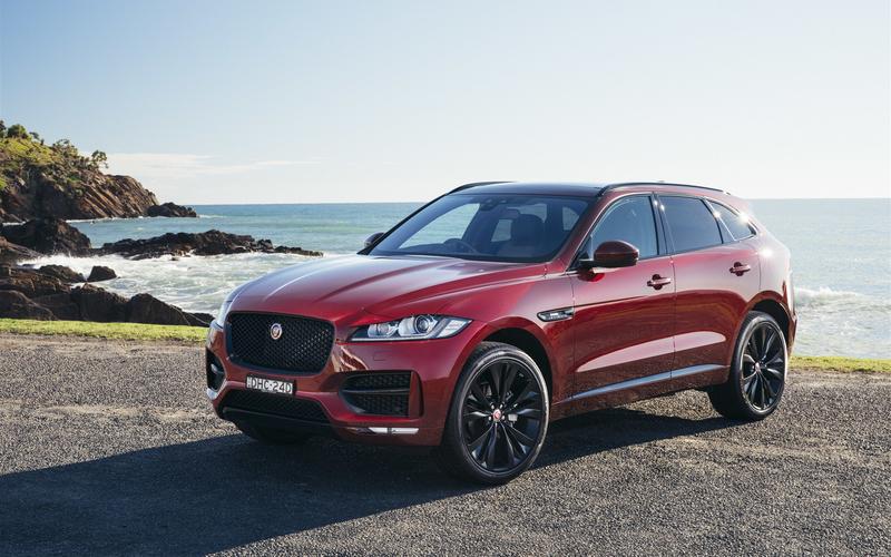 壁纸 捷豹f-pace红色suv车 3840x2160 uhd 4k 高清