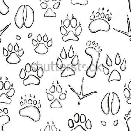 动物们的爪子简笔画