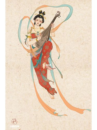 [敦煌飞天插画]飞天神女图_敦煌_插画_procreate_绘画_壁画_人文_绘画