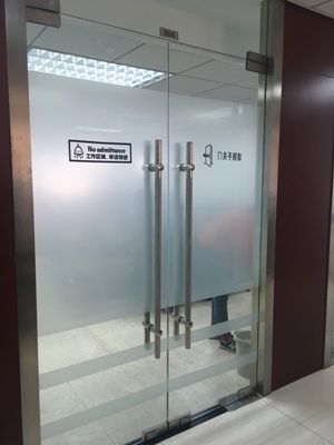 上下无框玻璃门门禁安装