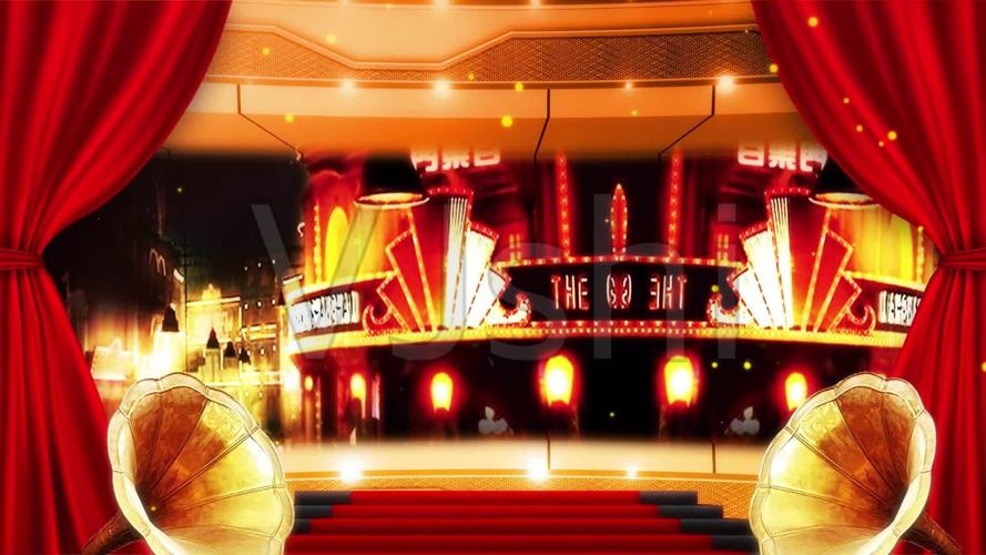 夜上海百乐门复古舞台背景
