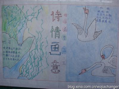 描写咏鹅的手抄报