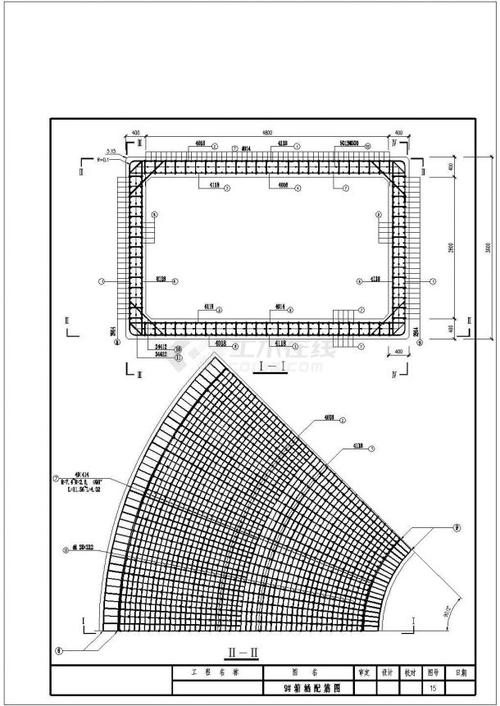 某城市施工现场箱涵配筋图
